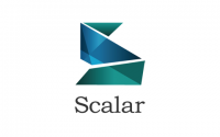 Scalar logo, stylized letter "S" with name underneath
